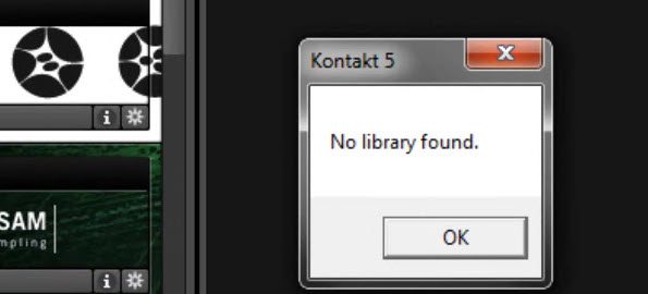 kontakt 5 cannot add library