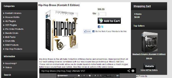 Studiolinked VST Hip Hop Brass Kontakt Library Review